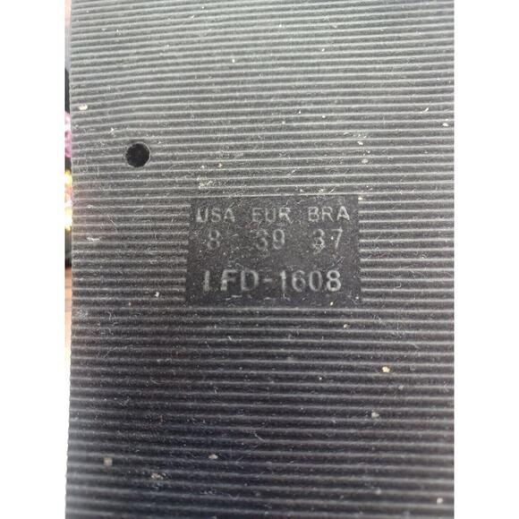 GOLDTOE Womens Slip On Slides Sandal Flowers Colorful Velvet Feel Size 8 - Picture 4 of 6